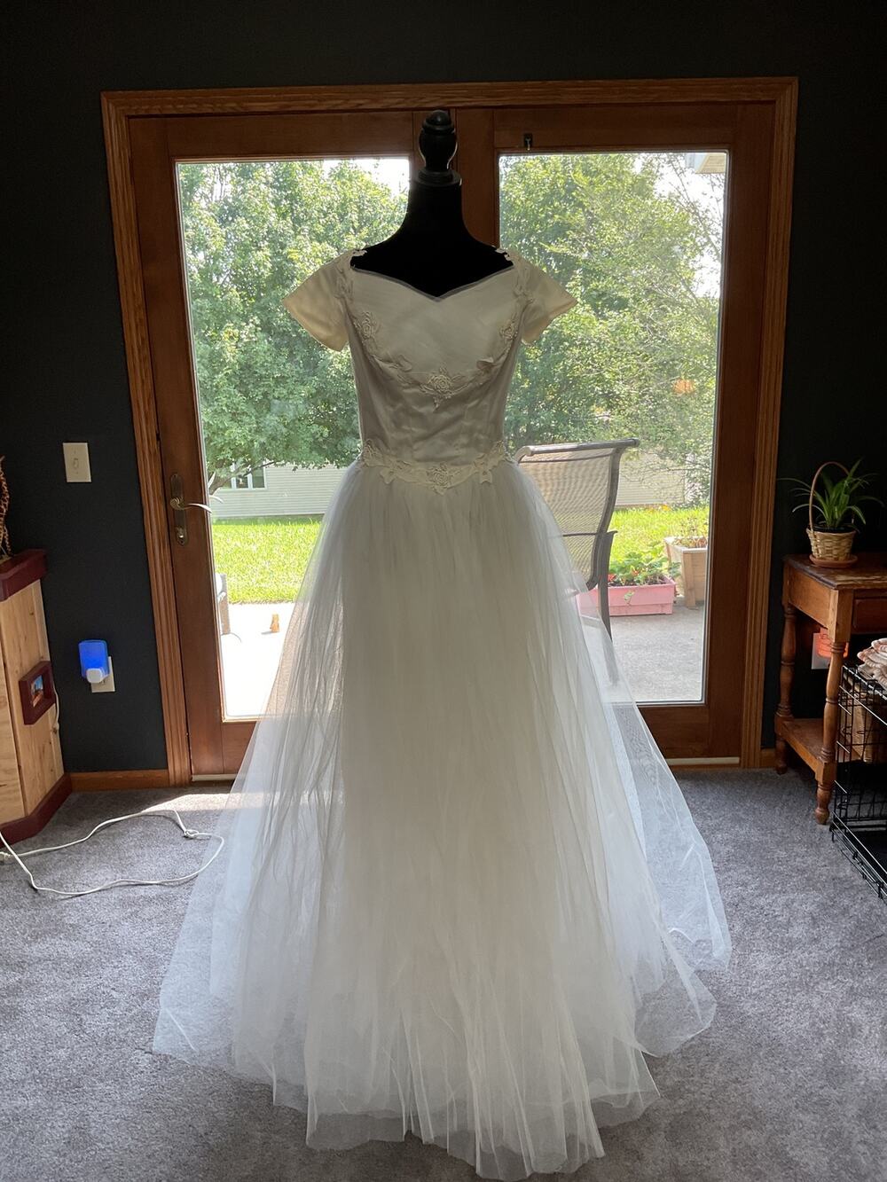 Vtg 1950s Tulle Wedding Dress Cahill Ltd Beverly Hills Smartwear Emma Lange XXS